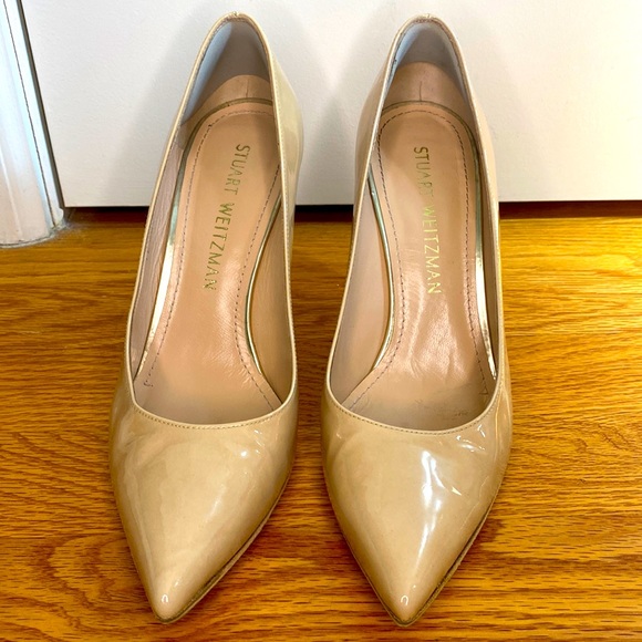 Stuart Weitzman Patent Leather Nude Heels, EU 37 - Picture 2 of 13